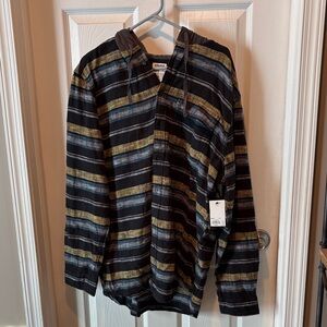 Kohl's Black and Gold striped hoodie